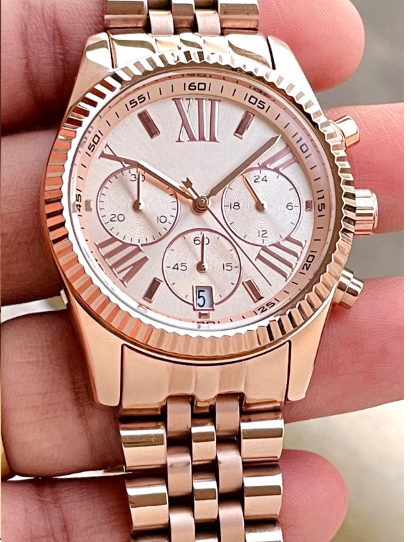 MICHEL KARS - All Rose Golden Metal Watch