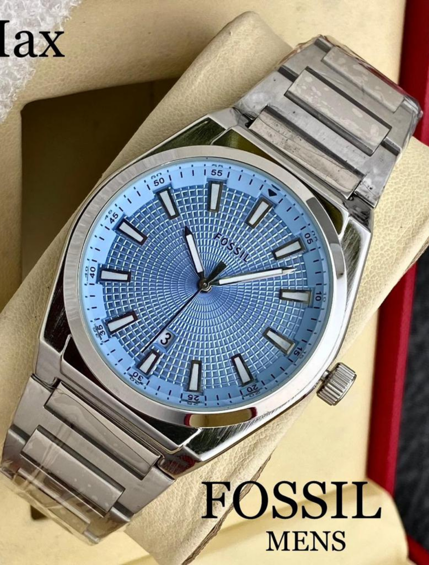 FOSSIL -  Metal Watch with Silver White Colour Glass