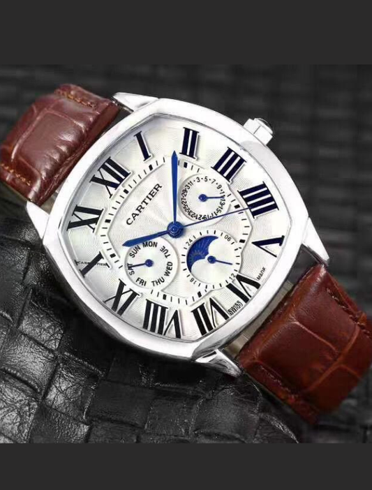 CARTIER - Brown Leather Watches for Every Moment