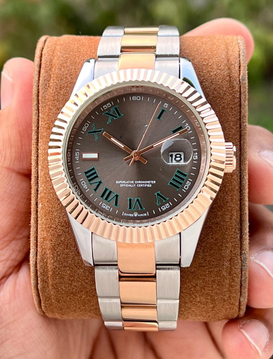 ROLAX OYSTER PERPETUAL DATE JUST -  An Automatic Mechanism Metal Watch