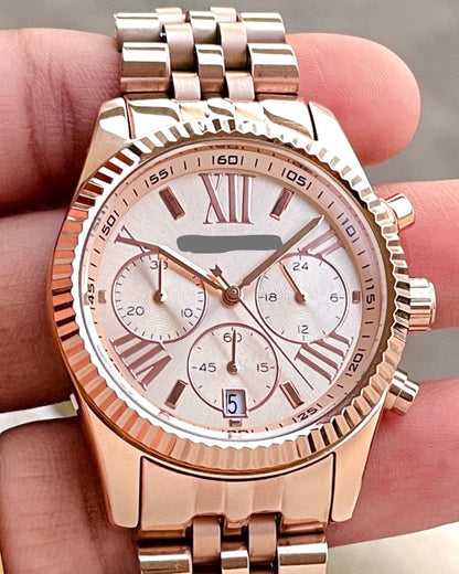 MICHAEL KORS - All Rose Golden Metal Watch