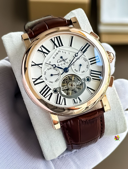 CARTIER - Unforgettable Automatic Leather Watch