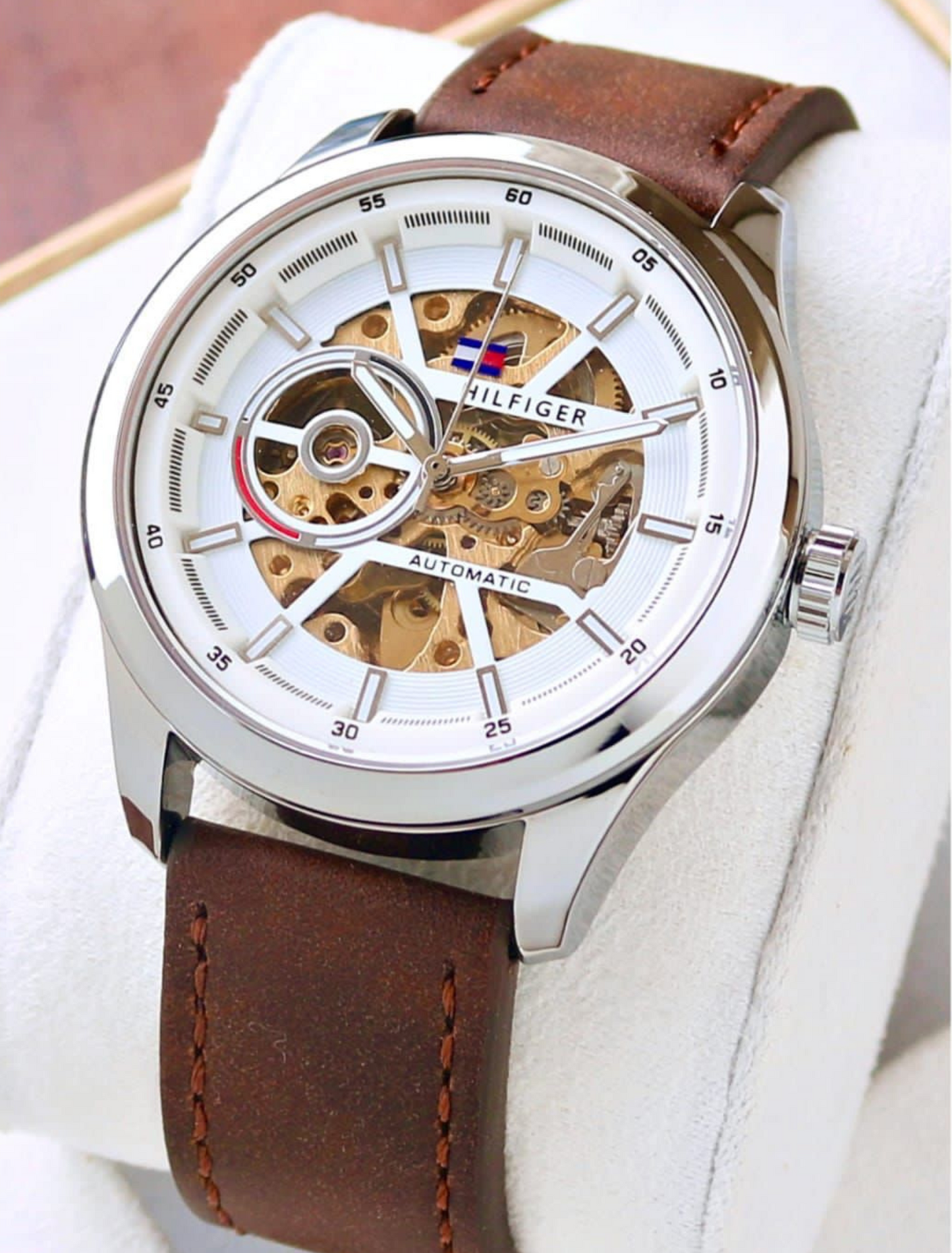 TOMMY HILFIGER - Automatic Watches with leather Belt Collections