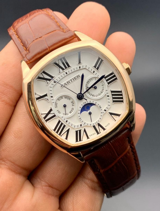 CARTIER - Brown Leather Watches for Every Moment