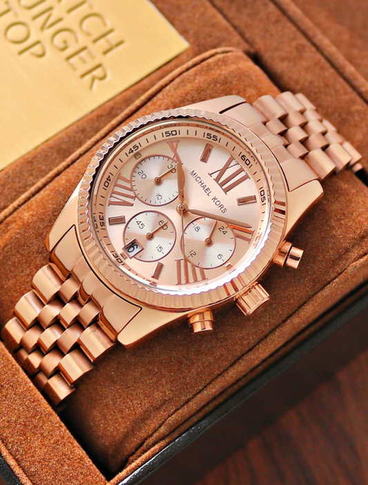 MICHAEL KORS - All Rose Golden Metal Watch