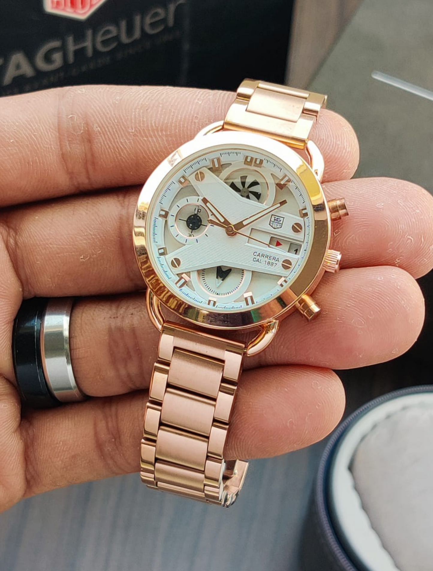 TAG HEUER - Matt Metal Chain Full Rose Gold Piece