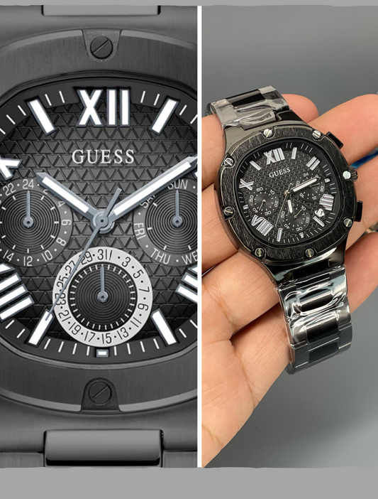 GUESS - All Black Metal Watch