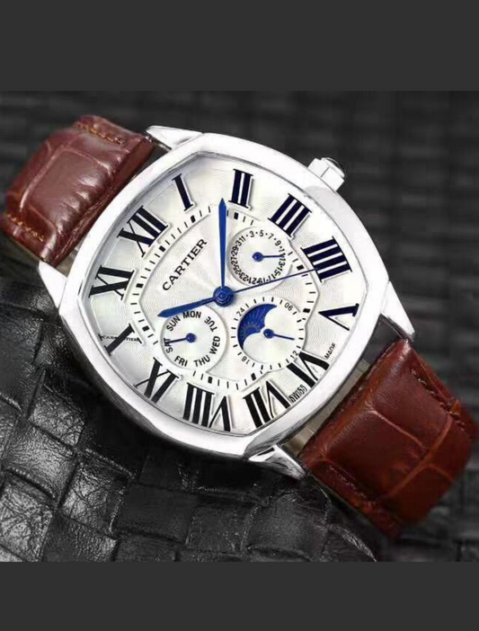 CARTIER - Brown Leather Watches for Every Moment