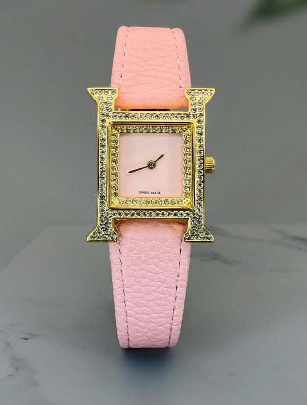 HARMES PARES - Leather Watch with Quartz Movement