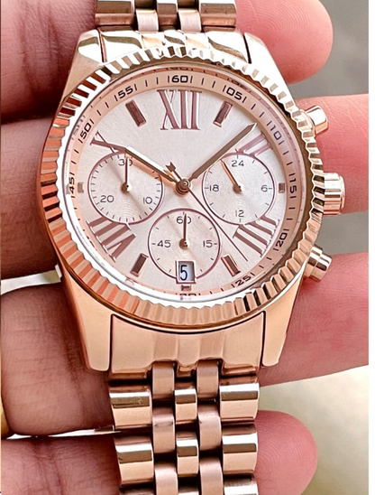 MICHEL KARS - All Rose Golden Metal Watch