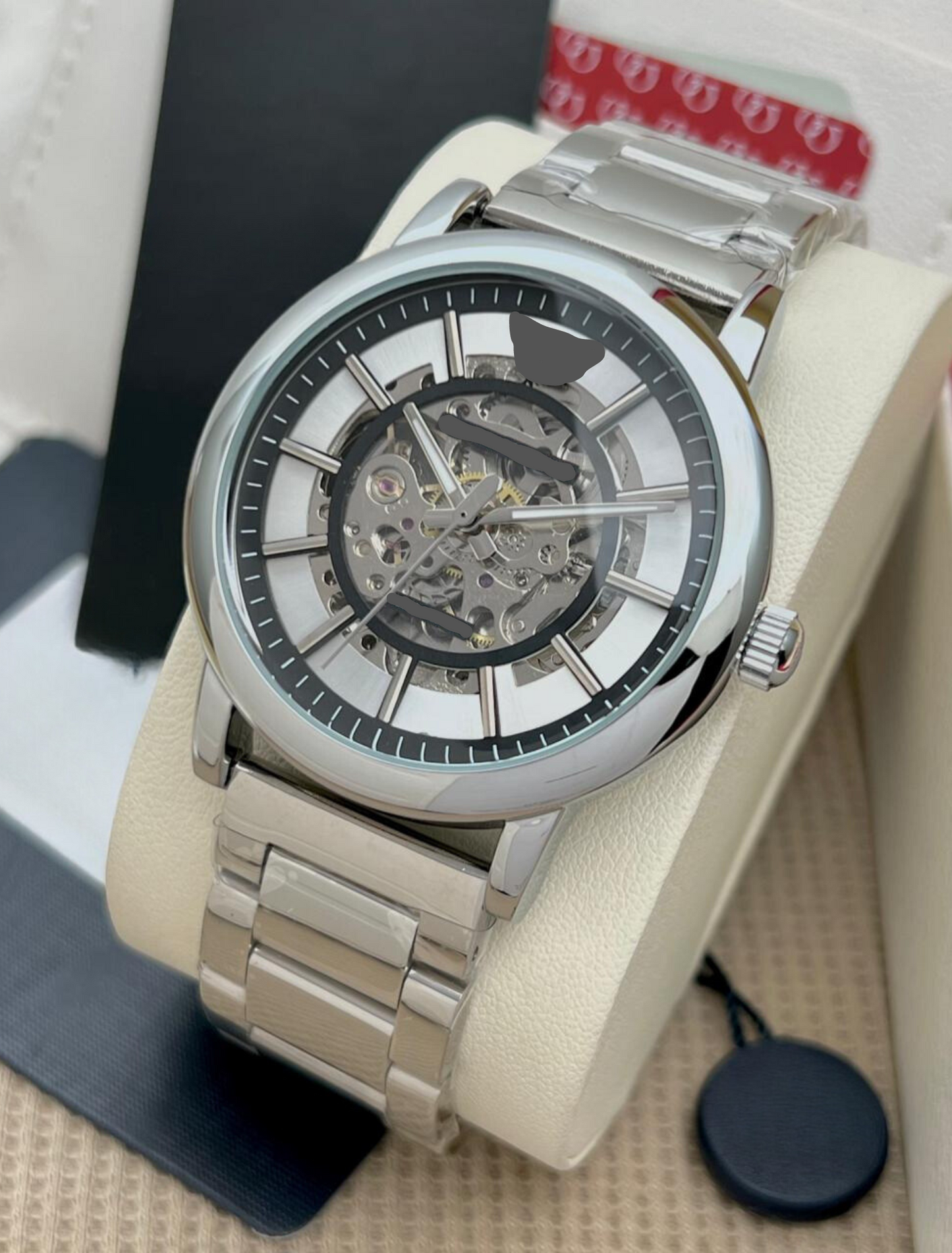 EMPORIO ARMANI MECCANICO - Metallic Automatic Watch