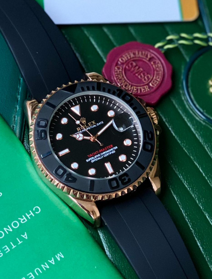 ROLEX - Black Fibre Strap With Black Ceramic Bezel