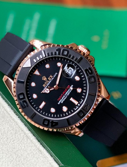 ROLEX - Black Fibre Strap With Black Ceramic Bezel