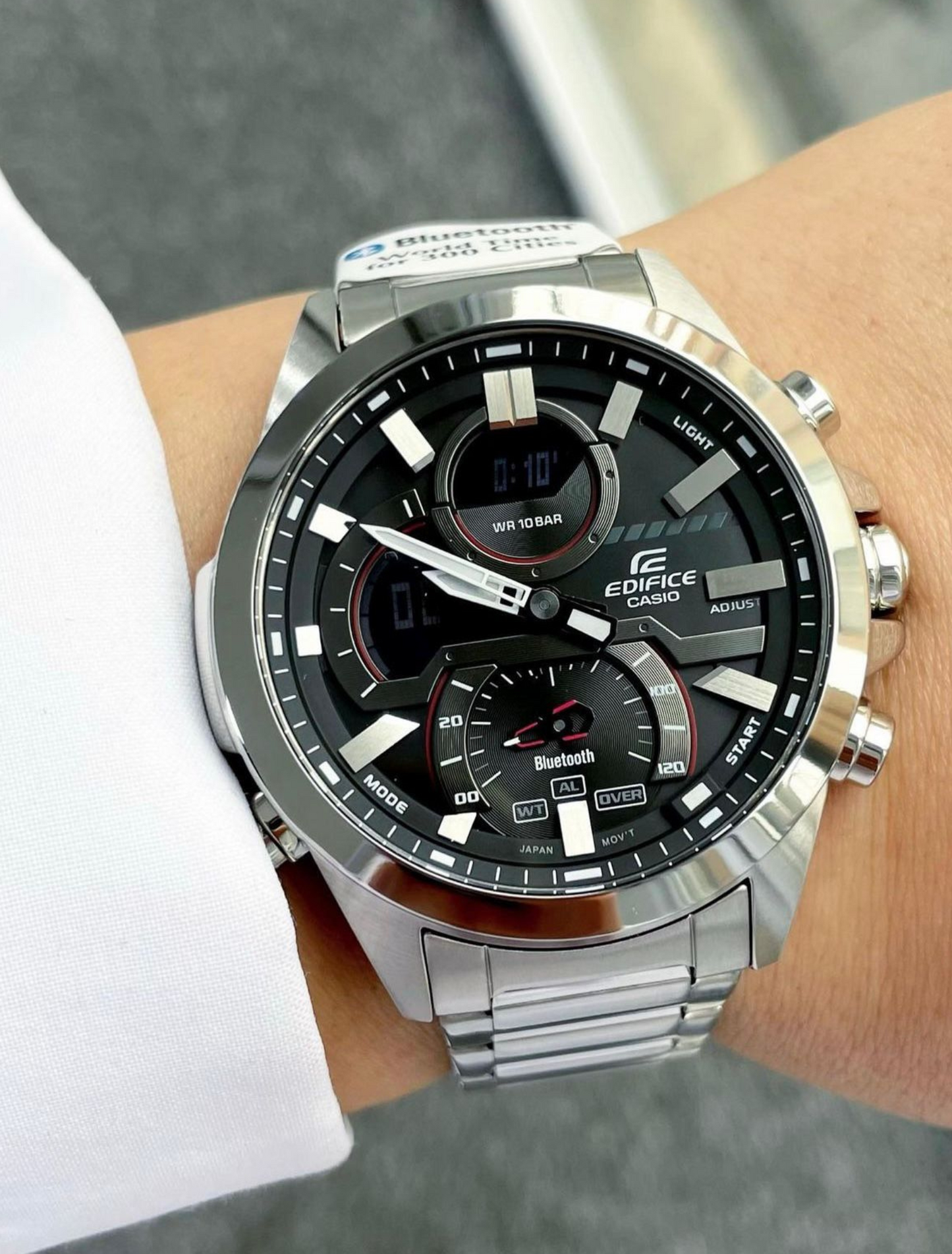 CASIO -Edifice ECB-30 stainless silver