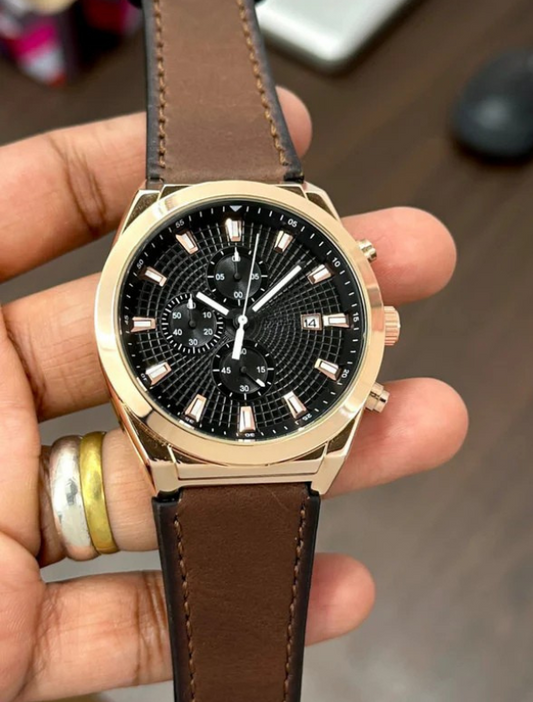 FOSSEL - Brown soft leather smart fitting