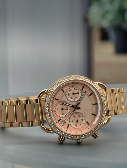 FOSIL - Multifunction Full Rose Gold Stainless Steel Women's Watch