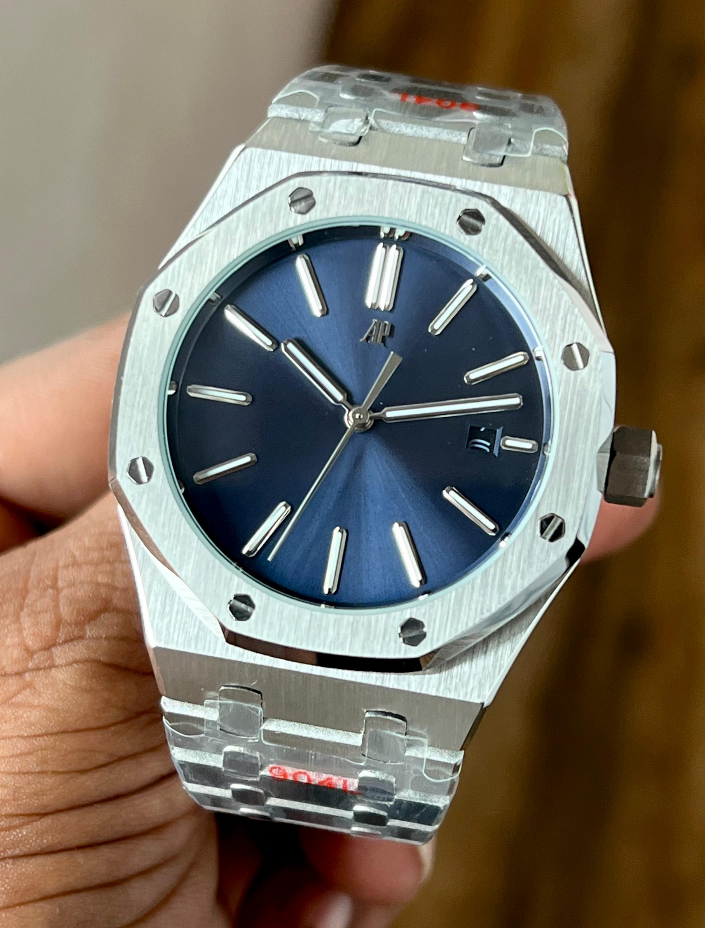 AUDEMARS PIGUET - BEST HIGH PREMIUM QUALITY AUTOMATIC MACHINE FULL STEEL BLUE DIAL