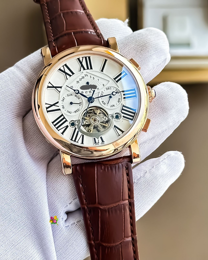 CARTIER - Unforgettable Automatic Leather Watch