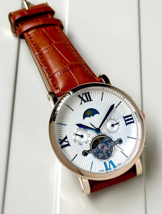 CARTIR - Genuine Tan-Brown Leather Strap