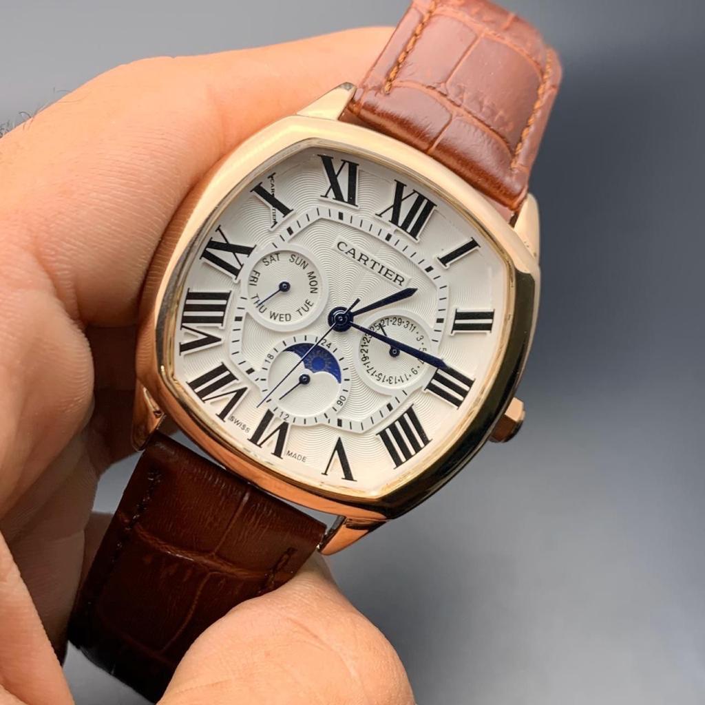 CARTIER - Brown Leather Watches for Every Moment